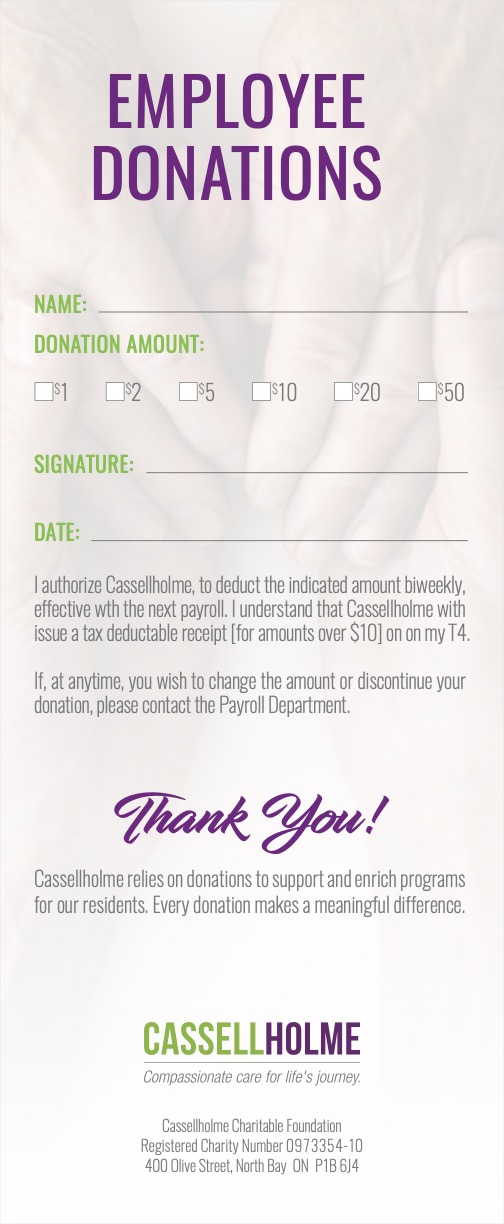 employee donations link