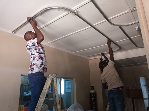 installing privacy curtain tracks