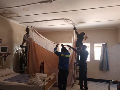 installing privacy curtain tracks